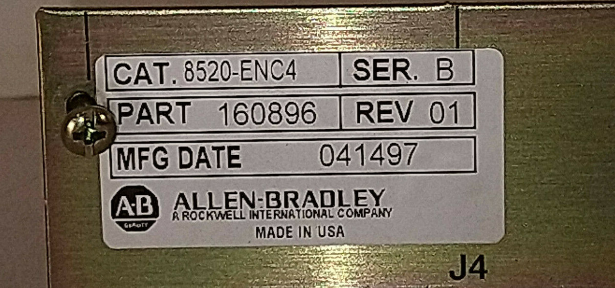 1 USED ALLEN-BRADLEY 8520-ENC4 DIGITAL 4AXIS SERVO MODULE SER. B REV. 01