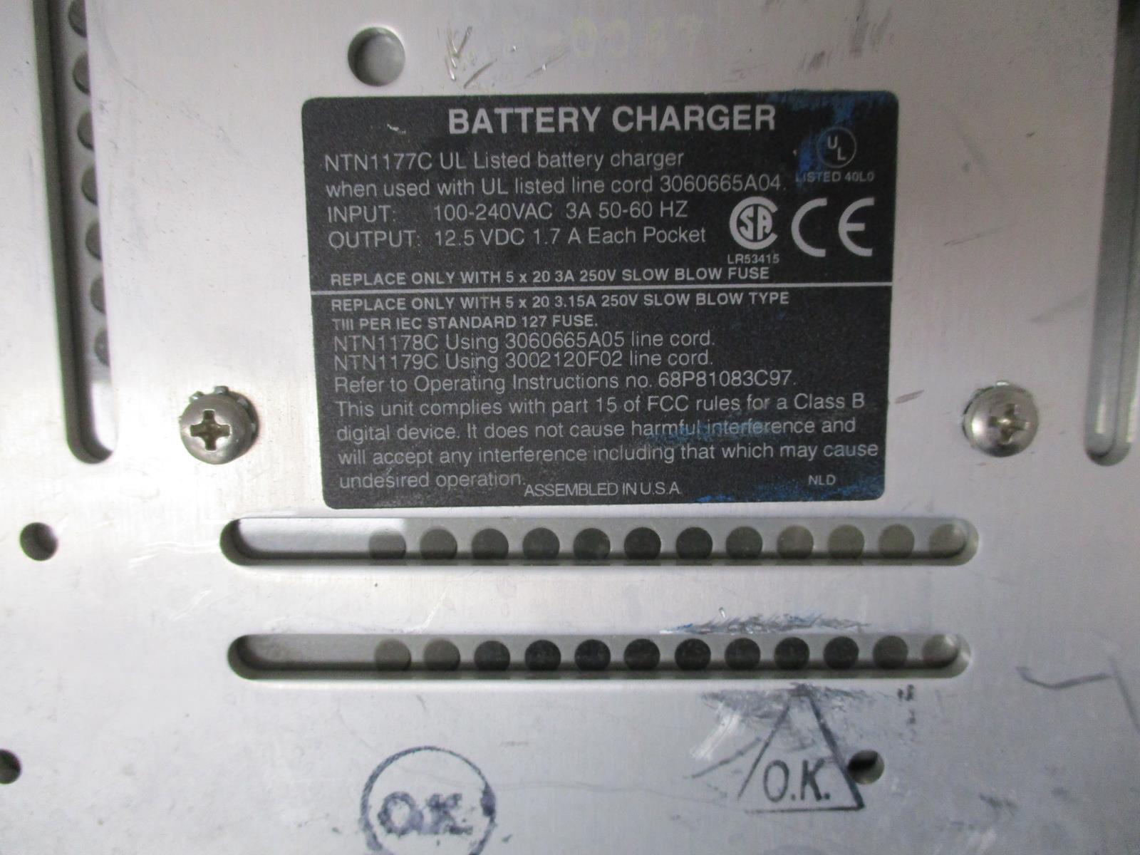 MOTOROLA NTN1177C UL BATTERY CHARGER