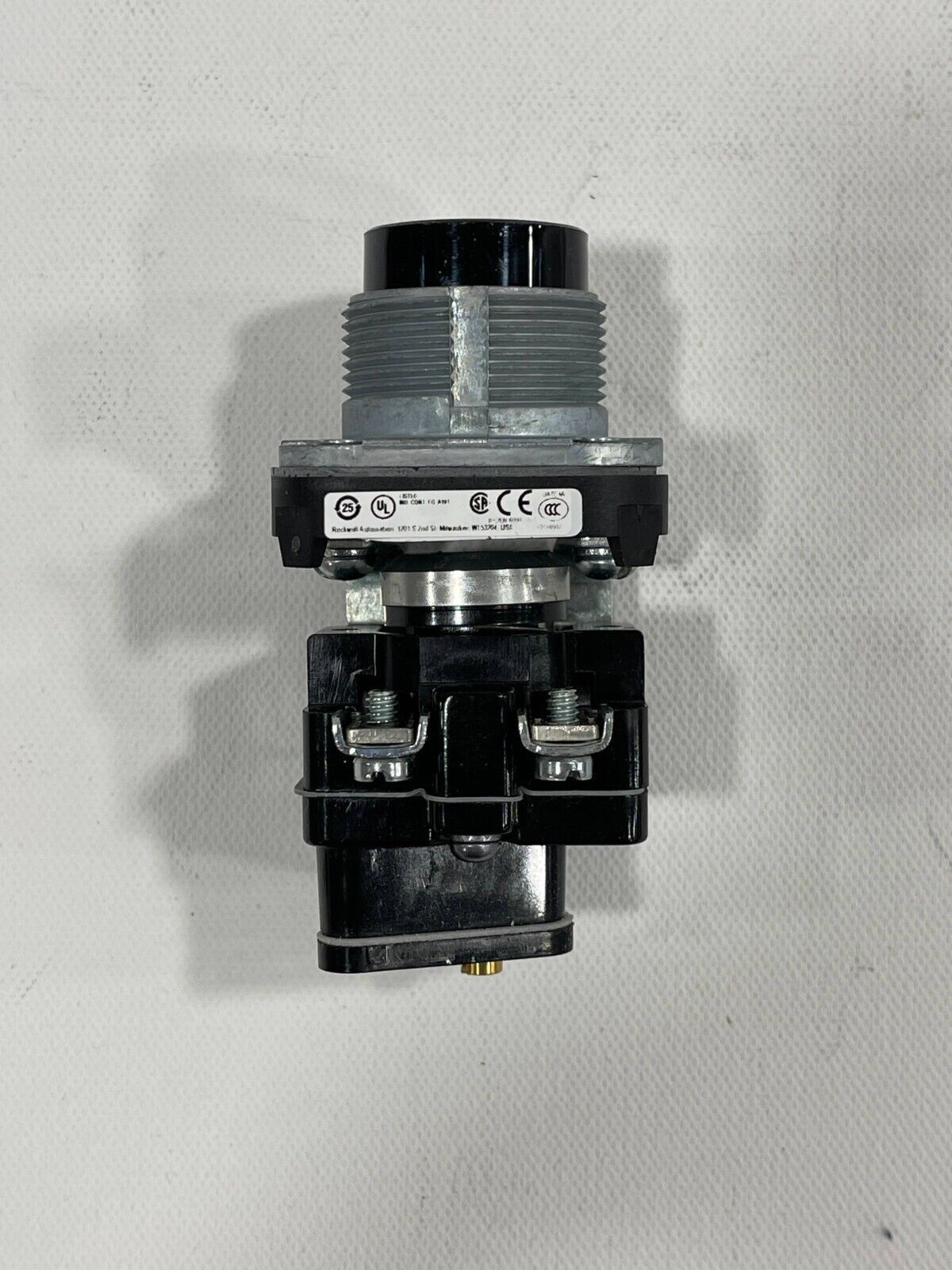 New-Allen Bradley 800T-B2S 30mm Momentary Black Push Button Time Delay Contact