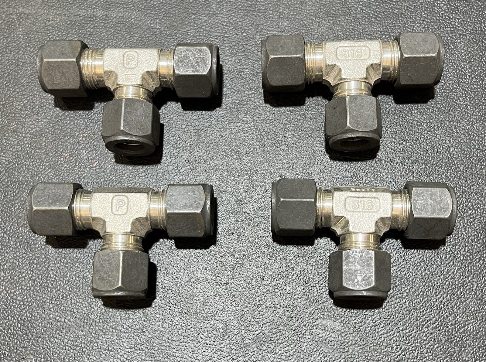 Parker 6ET6-316 Stainless 3/8″ Tube OD Union Tee fits Swagelok SS-600-3 LOT OF 4