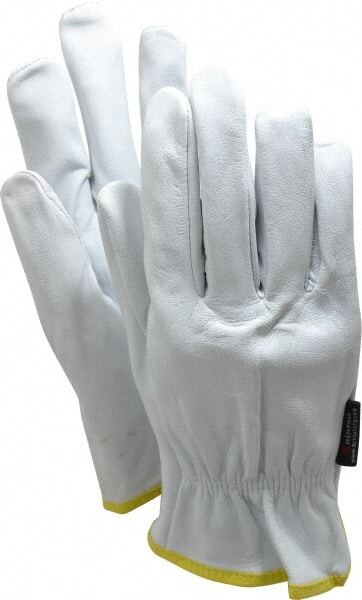 MCR Safety 3601XXL Gloves: Size 2XL, Goatskin White & Yellow