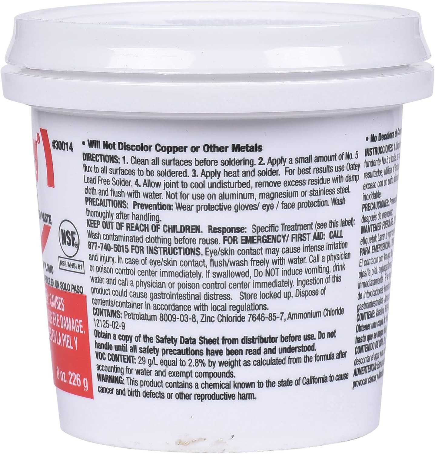 Oatey 30014 No. 5 Paste Flux 8 Oz