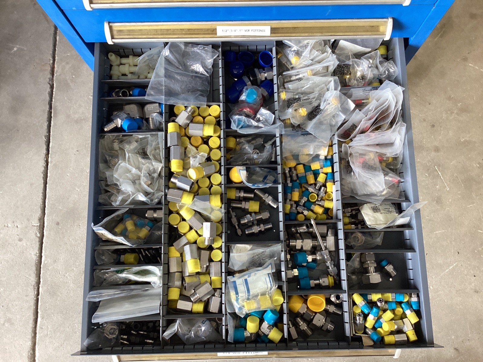 Ham-Let / Swagelok Fittings – 8 Drawer cabinet included (1000+ Pieces Estimated)