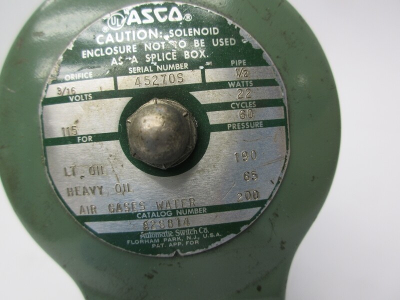 ASCO 826814 115V 200PSI 1/2″ UNMP