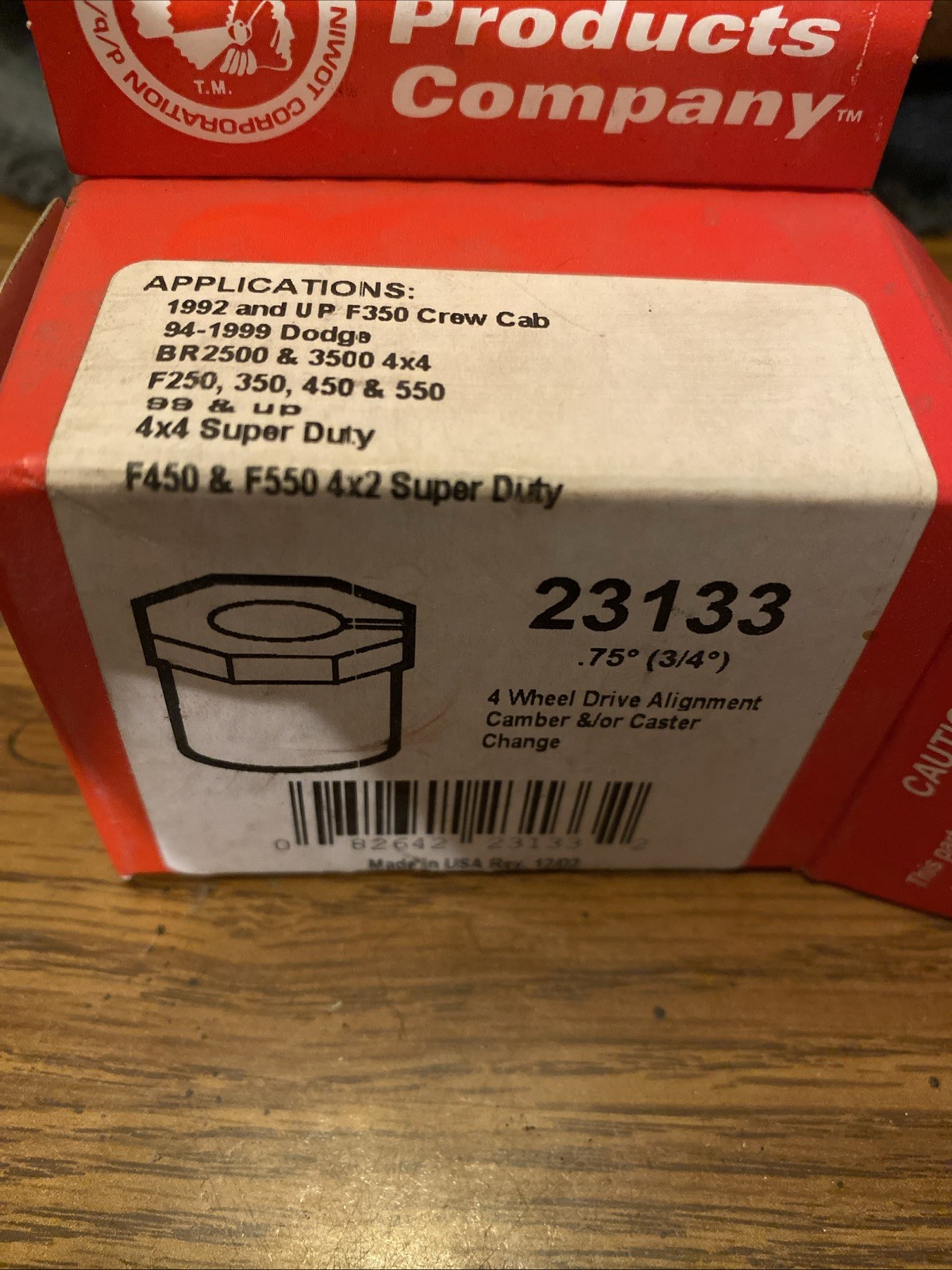 (1265) Specialty Products Company SPC 23133 3/4° 4X4 Cam/Cas Slv