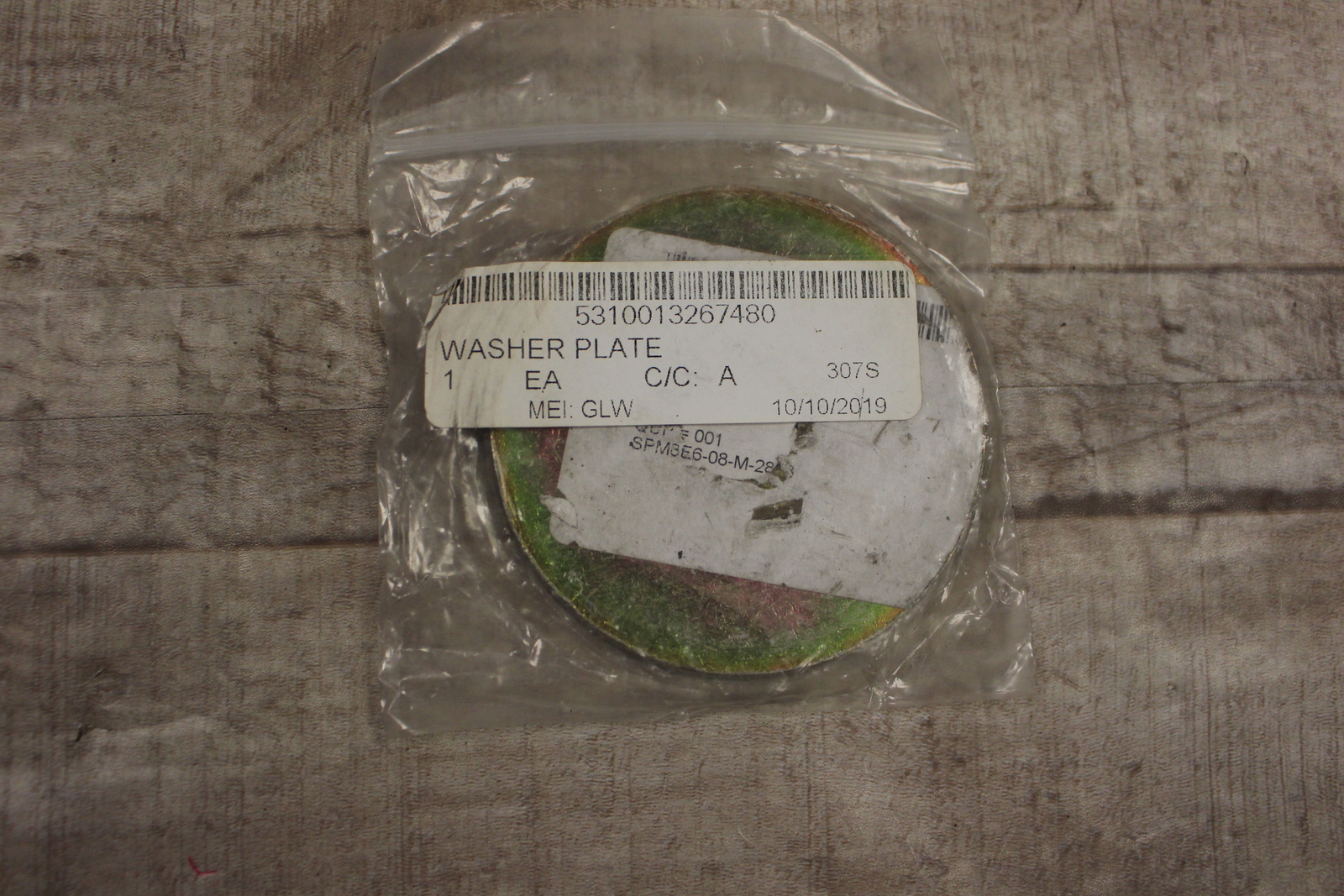 Washer Plate Flat 307s 5310-01-326-7480 -Silver -New
