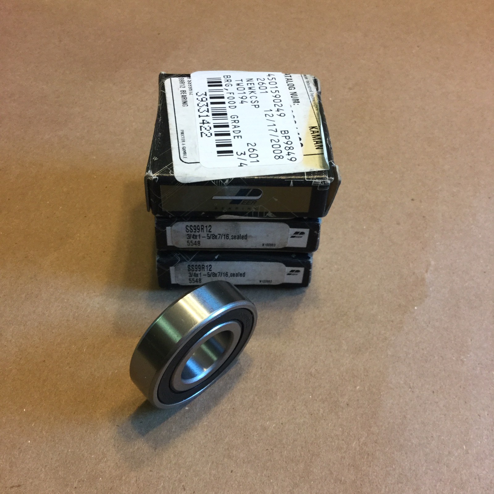 NEW PEER SS99R12 (3/4×1-5/8×7/16) BEARING
