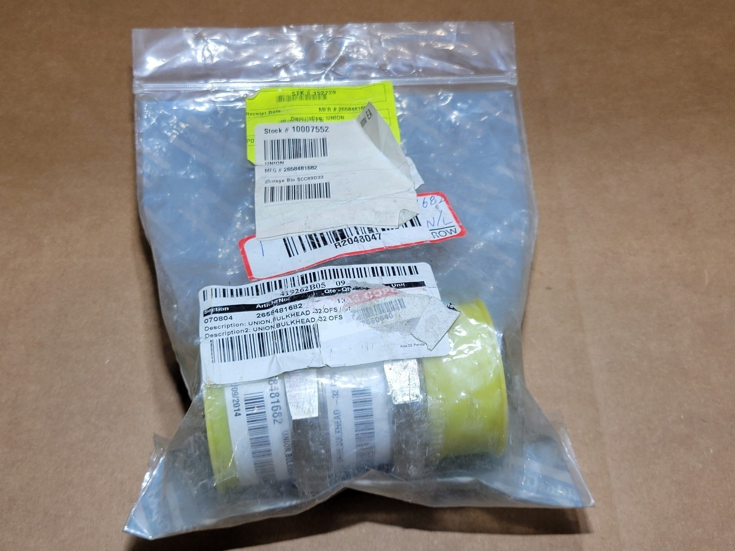 SURPLUS NEW 2014 EPIROC 2658481682 Bulkhead Union – Heavy Machinery