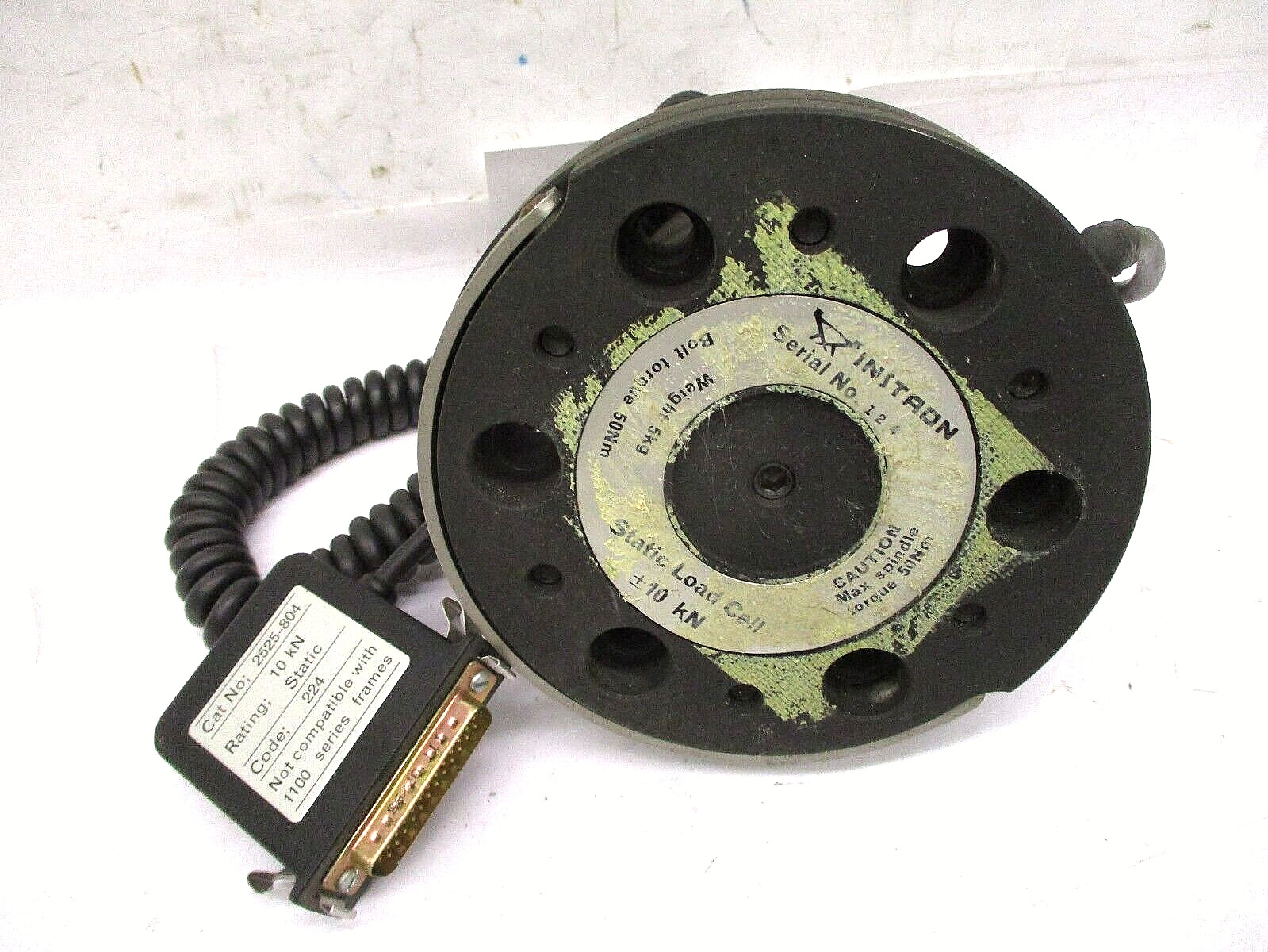 Instron Static Load Cell 10kN Catalog 2525-804 Serial No. 124 A5219WVS