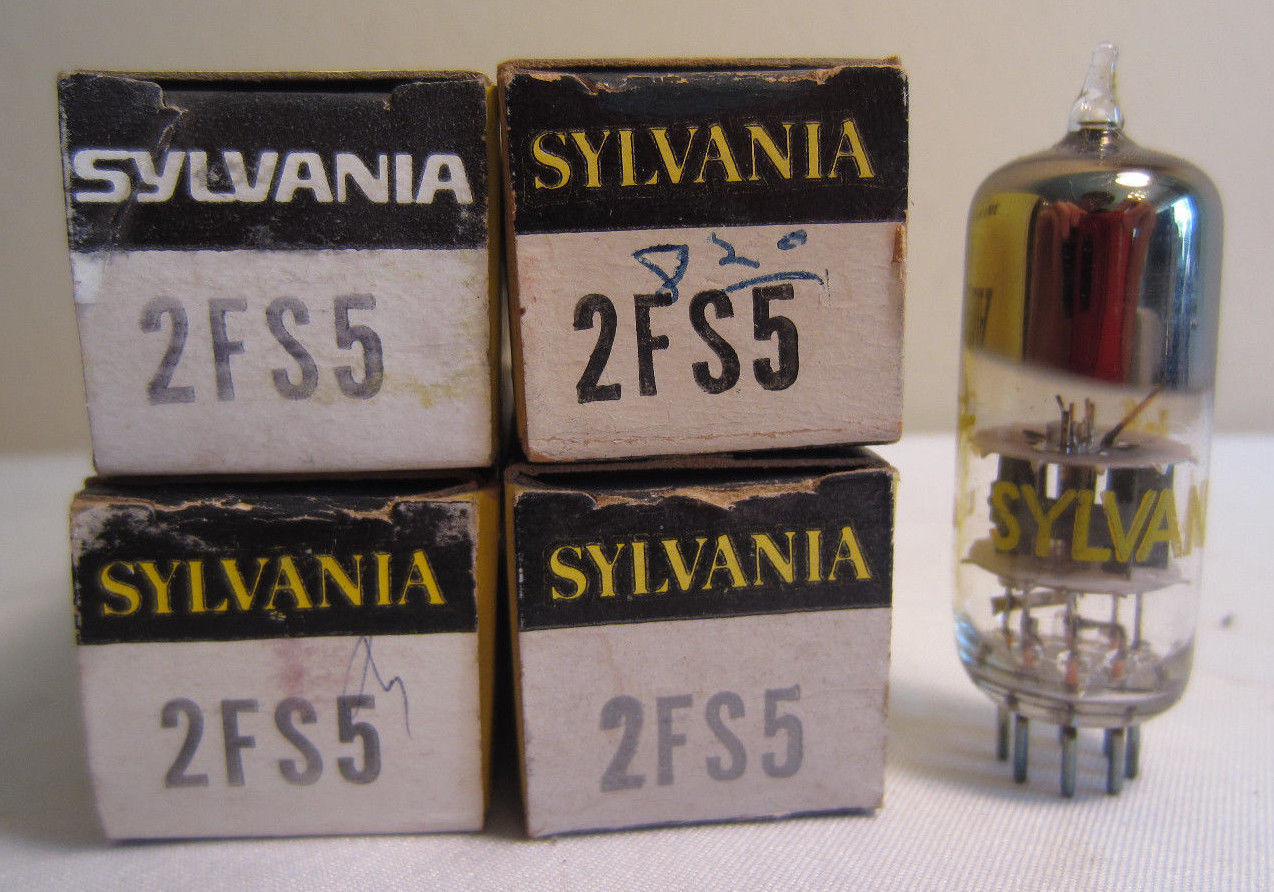 Lot Of 4 Sylvania 2FS5 Electronic Tubes In Boxes