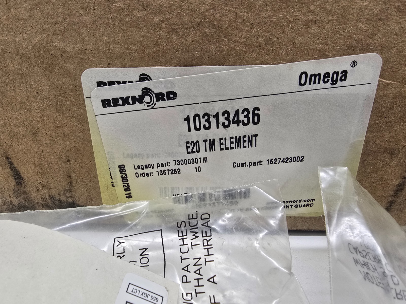 NEW IN BOX! REXNORD OMEGA E20 TM ELEMENT 7300030TM 10313436