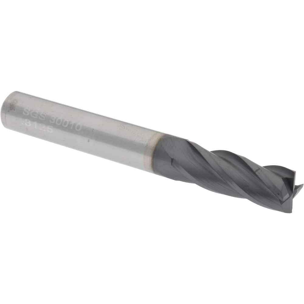 SGS 30010 Square End Mill: 5/16″ Dia, 13/16″ LOC, 5/16″ Shank, 2-1/2″ OAL