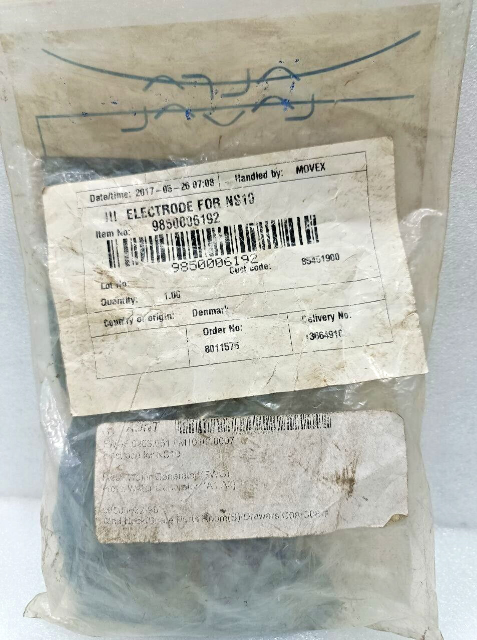 ALFA LAVAL 9850006192 ELECTRODE CELL SALINITY NEW