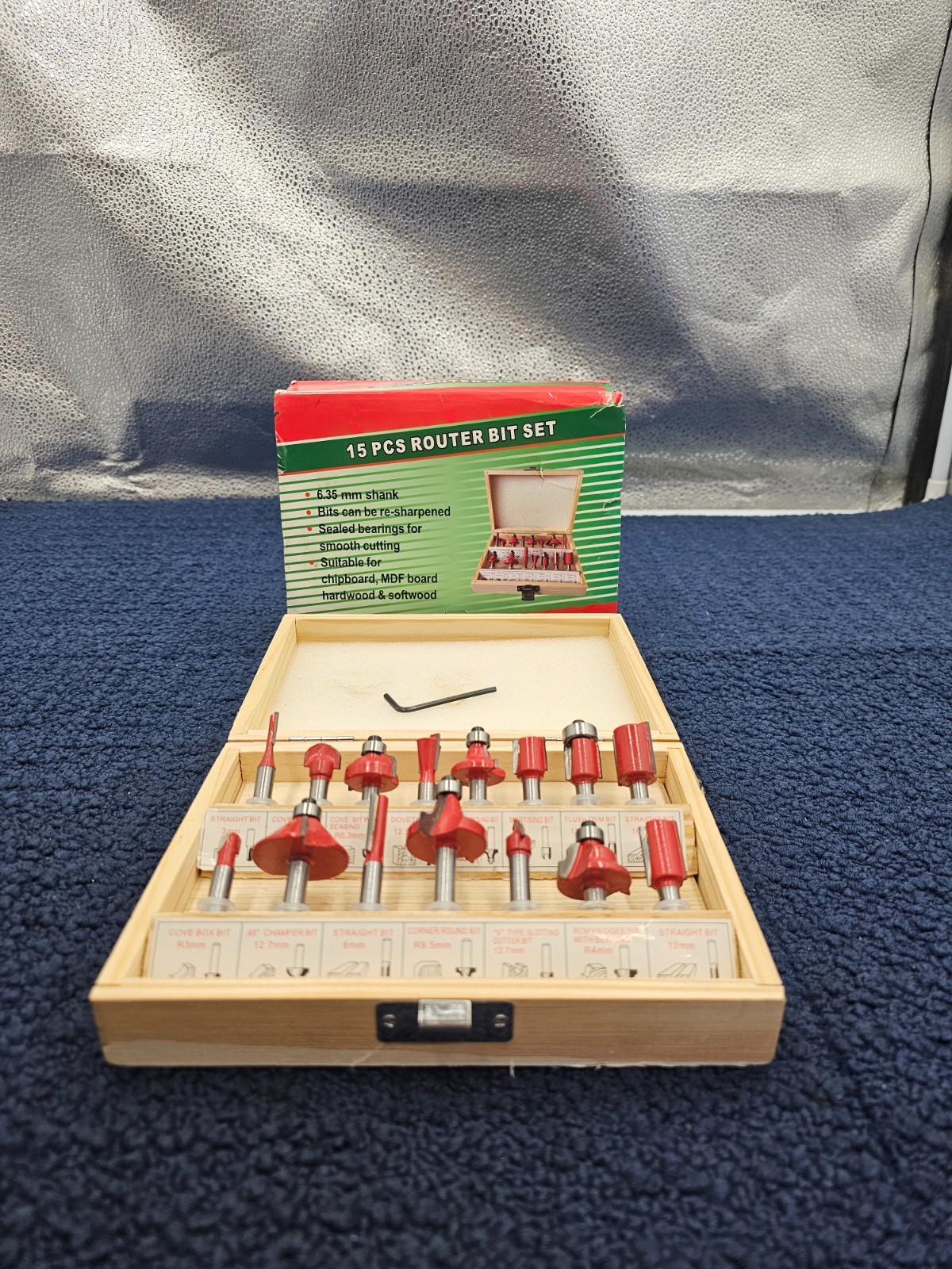 15 Pieces Router Bit Hardware Assembly for Woodworking Cutter