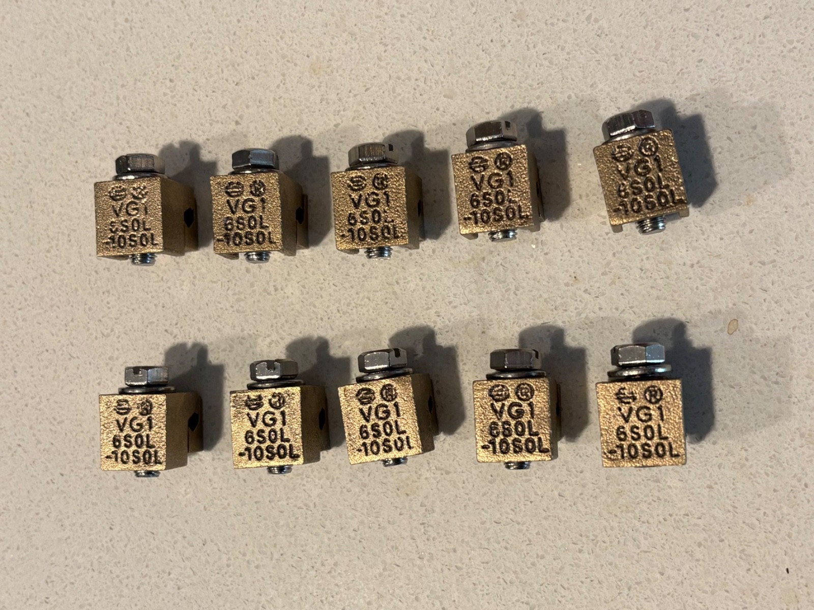 Burndy VG1 VISEIT Vice Clamp #10090342 Copper Alloy Connector #6-#10 Sol 10-PACK