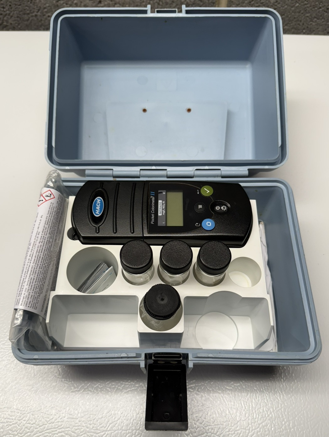 HACH 58700-02 POCKET COLORIMETER II NITRATE TEST KIT COMPLETE