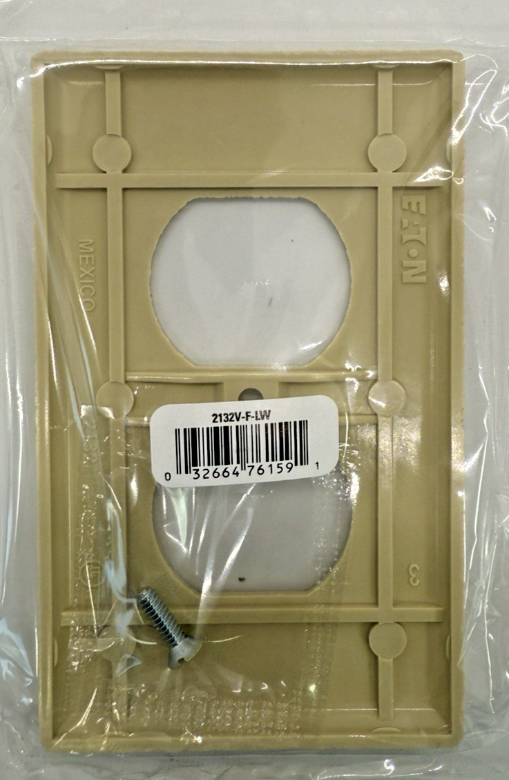 Eaton 50 -Gang Standard Size Ivory Thermoplastic Indoor Duplex Wall Plate.