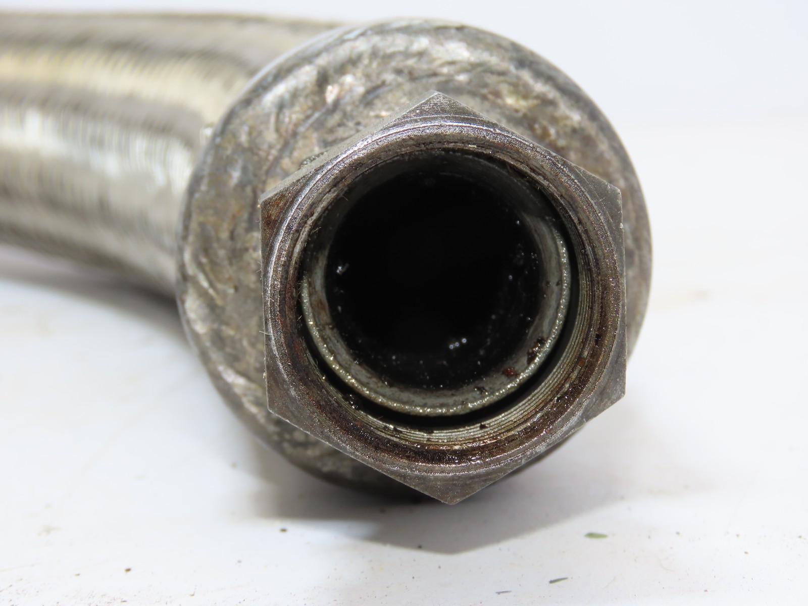 1×35″ 1-5/16-12 -16 JIC 37 Flare Braided SS Metal Flex Pipe Hose 1-1/2″ Flange