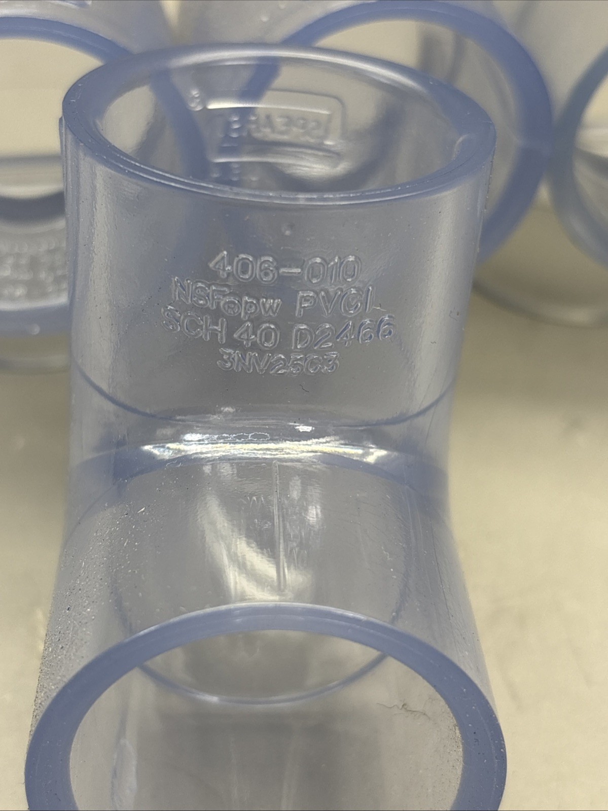 LOT of 6 Spears 406-010 1″ PVC 90 ELBOW SOCKET SCH40 Clear