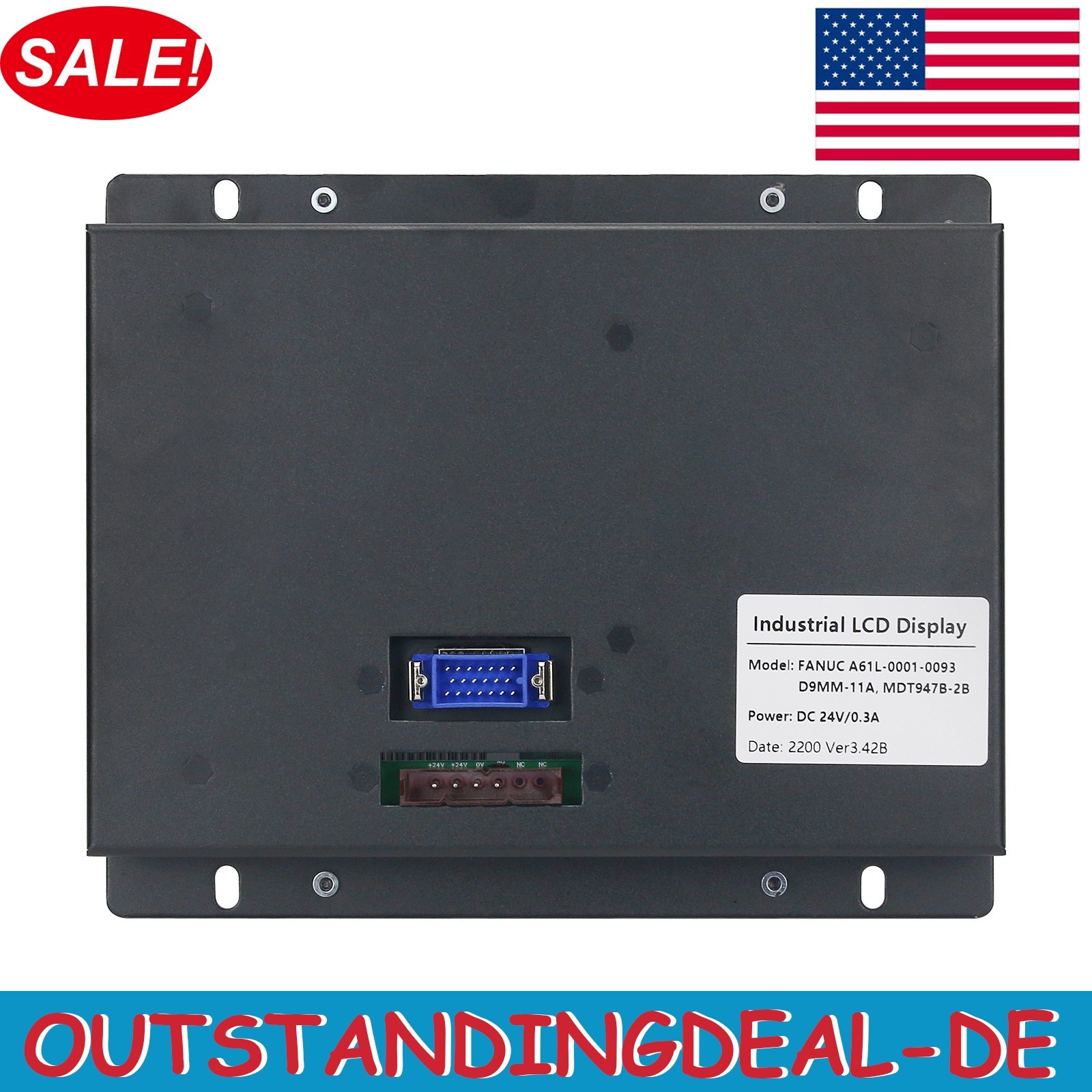 A61L-0001-0093 D9MM-11A 9″ LCD Monitor Replacement for FANUC CNC System CRT US&