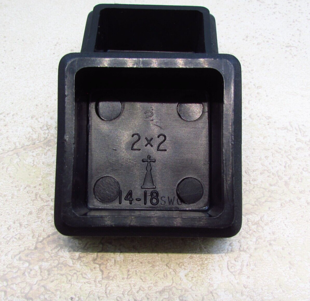 QTY 4 Black 2″ Inch, 14-20 Gauge Square Tube End Cap Plastic Insert Plugs