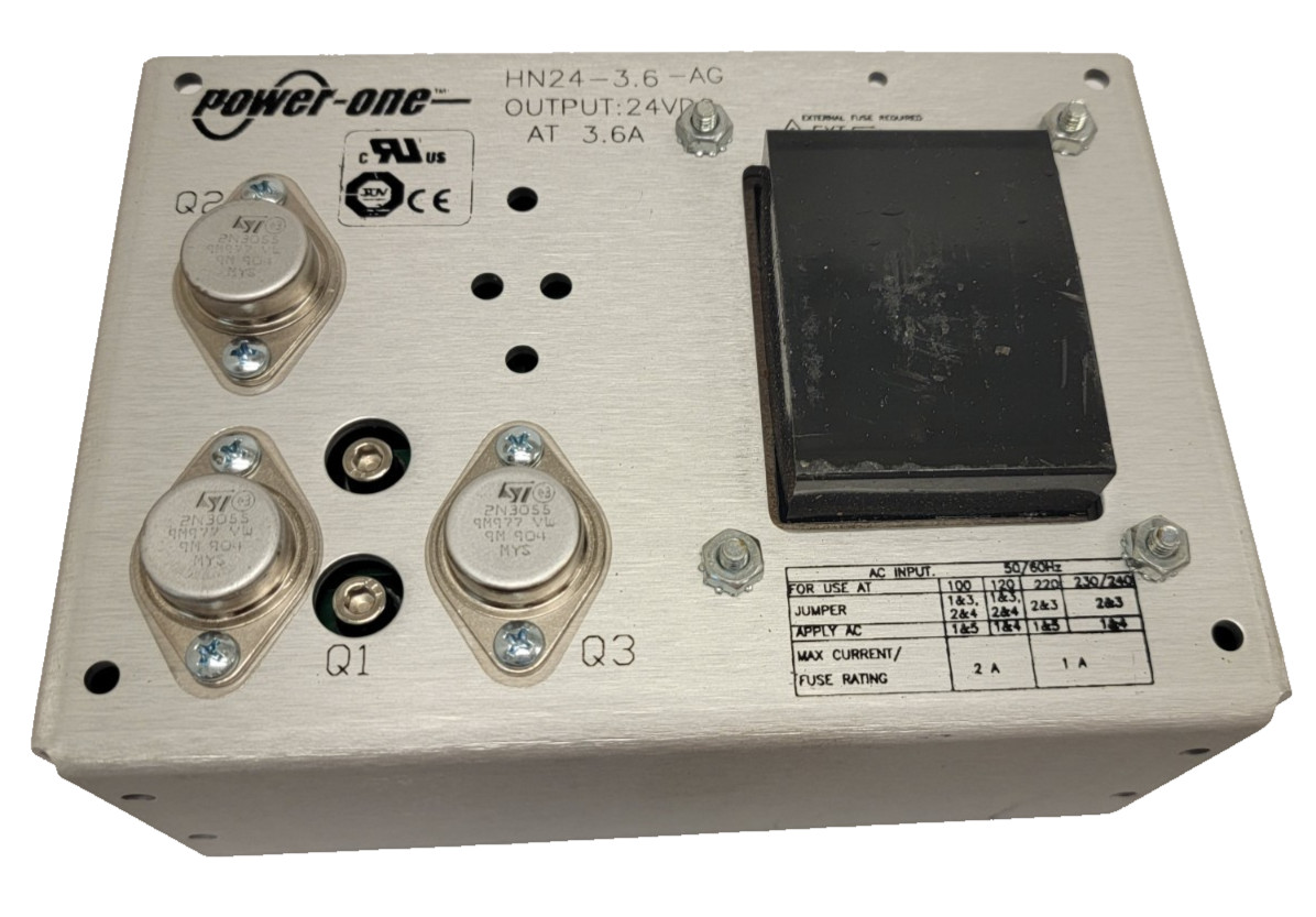 Power-One HN24-3.6-AG Power Supply, AC-DC,24V,3.6A,100-264V In, Open Frame