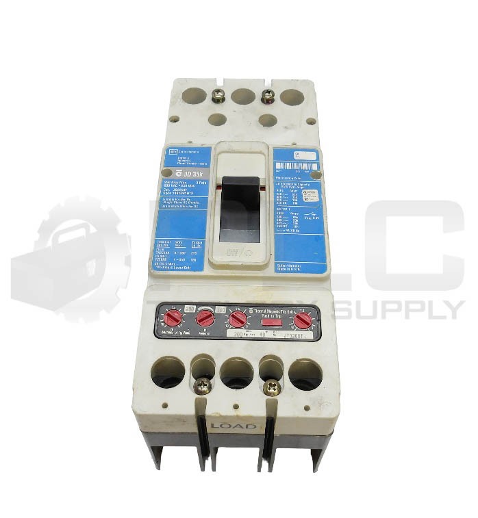 CUTLER HAMMER JD3250F /C CIRCUIT BREAKER 250A 3 POLE 600VAC JD 35K