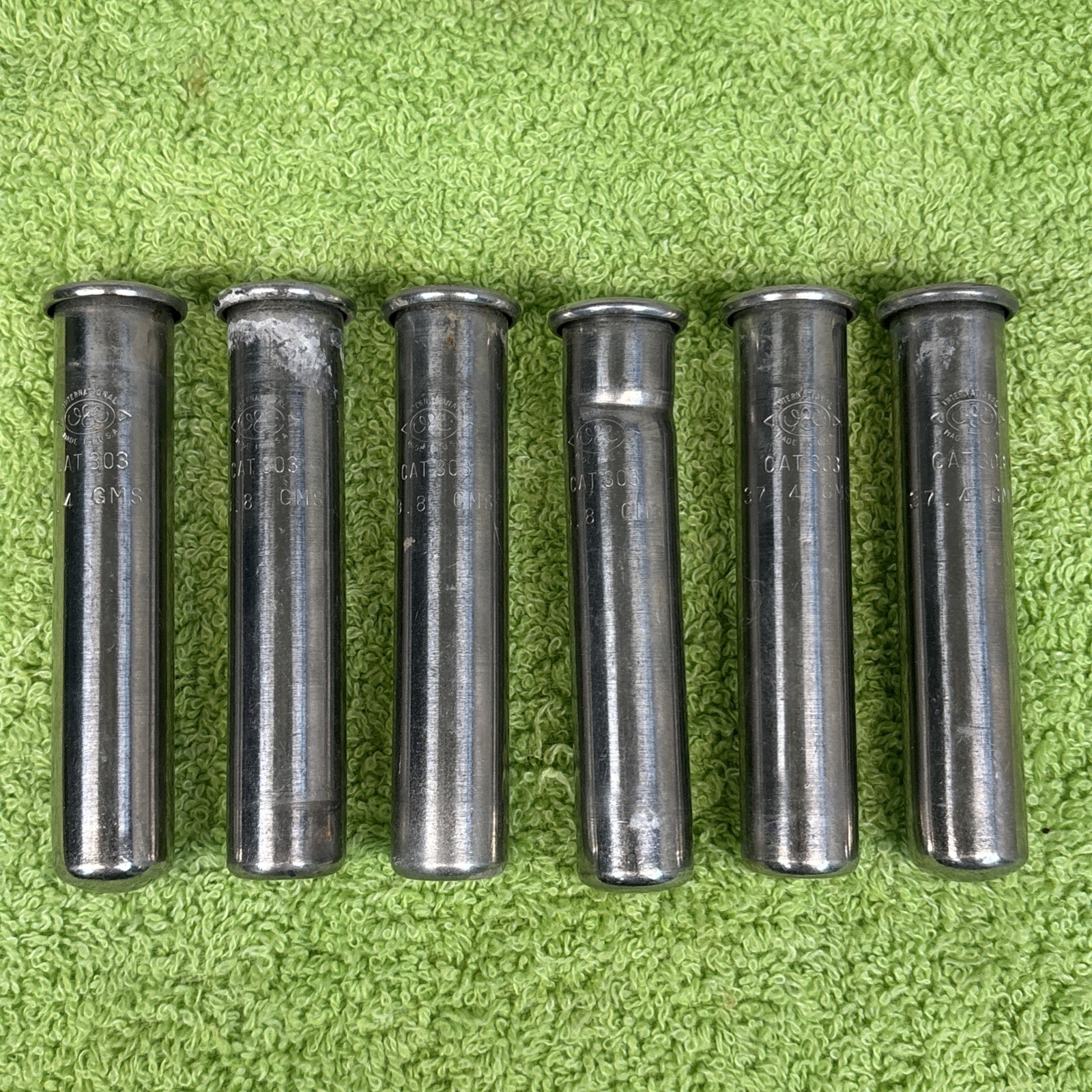 Lot of (6) 303 IEC 39.8 GMS centrifuge rotor tube Stainless Steel