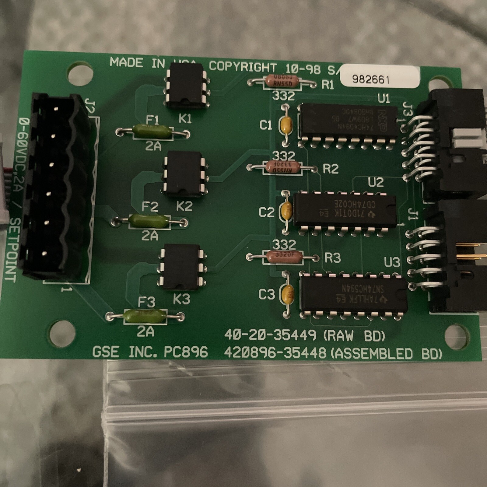 Avery Weigh Tronix GSE Module Relay Output 24350B-100C2