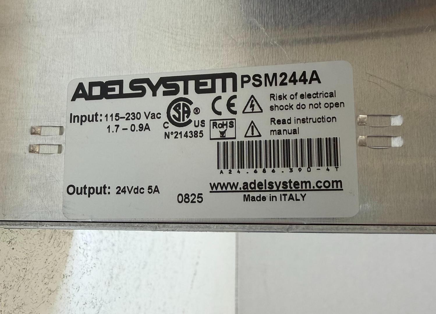 ADEL Systems PSM244A DIN Rail Power Supply 24VDC 5A 120W