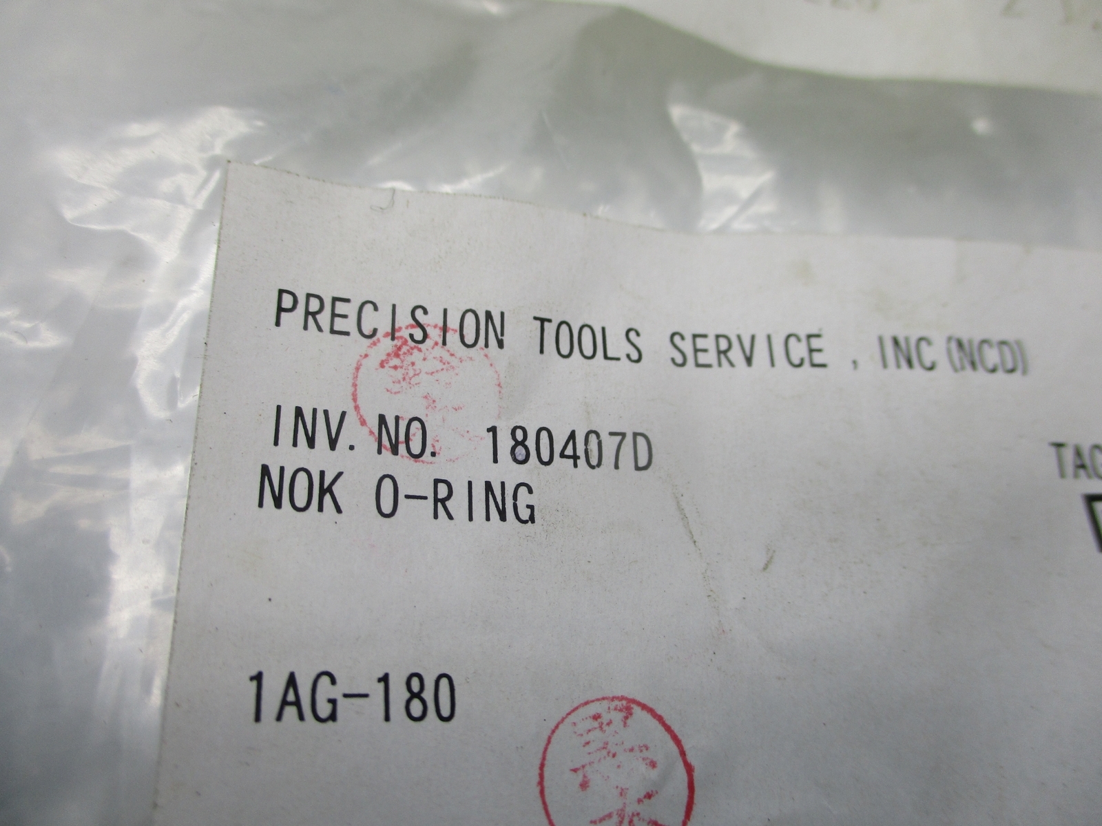 PRECISION TOOL SERVICES 1AG-180 O-RING NSNP