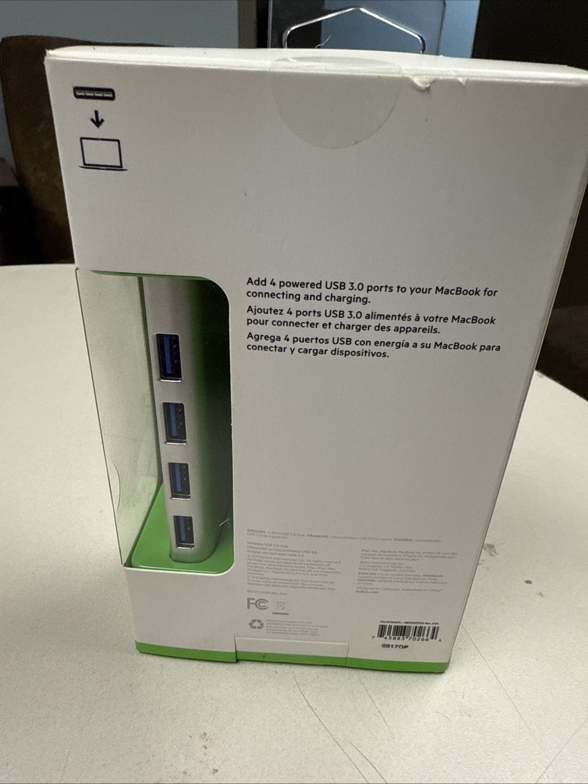 Belkin 4-Port USB 3.0 HUB New Mac / PC 4 Port Sync HUB