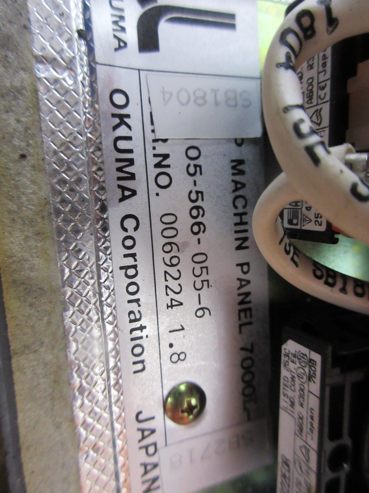 OKUMA CAPTAIN L370 CNC LATHE OSP 7000L OPERATOR CONTROL PANEL E0105-566-055-6
