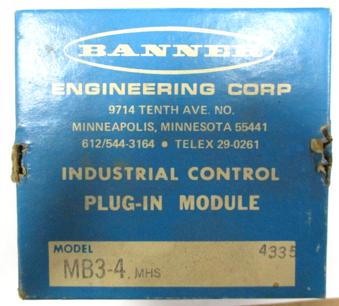 Banner MB3-4 MHS Industrial Control Plug-In Module A7632AES