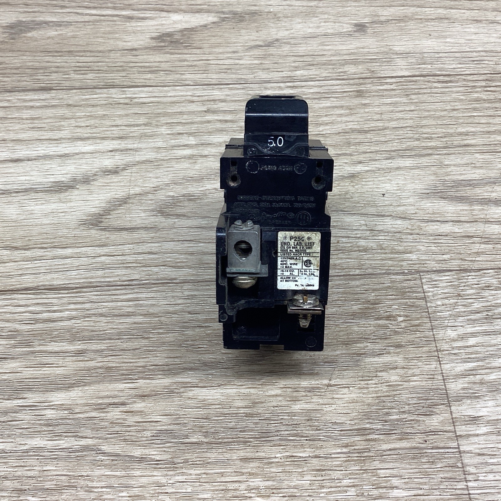 ITE PUSHMATIC P250 46011 50 AMP 1 POLE CIRCUIT BREAKER #804PT158*CO