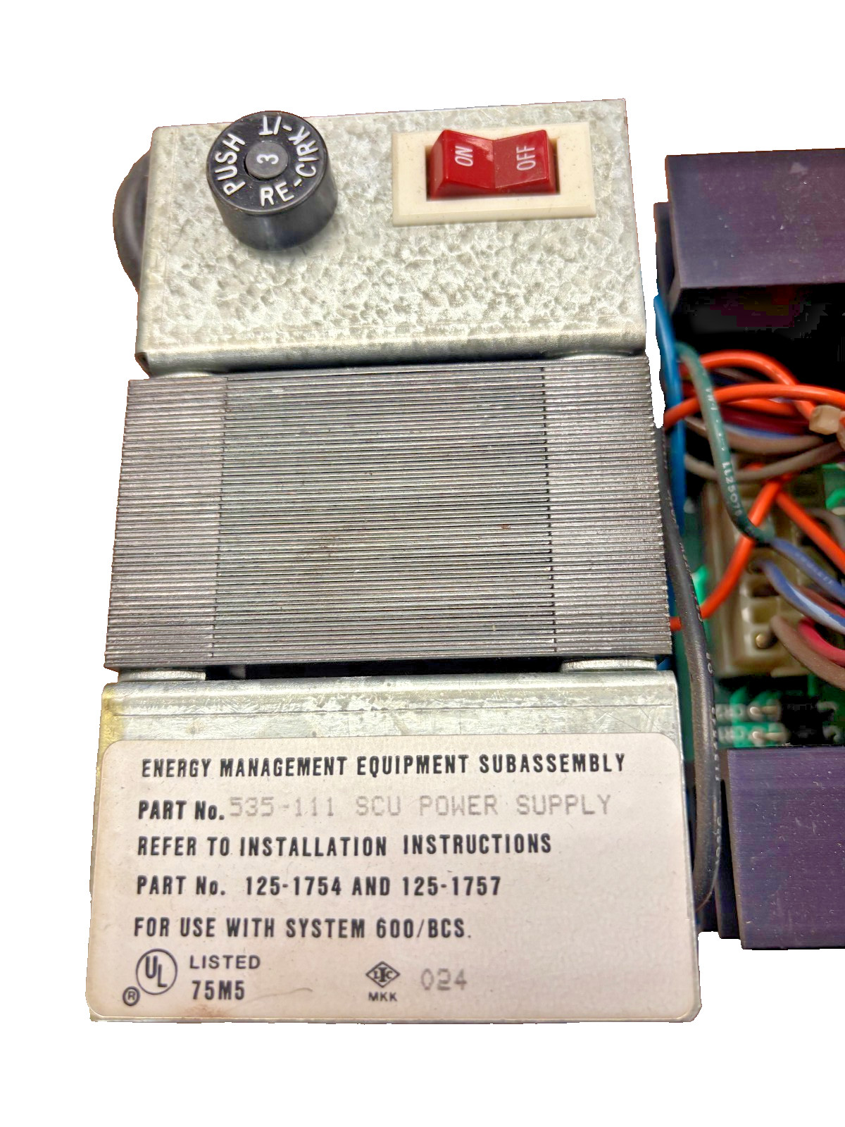 Energy Management MG535-111 SCU Power Supply 125-1754 / 125-1757 – System 600 /