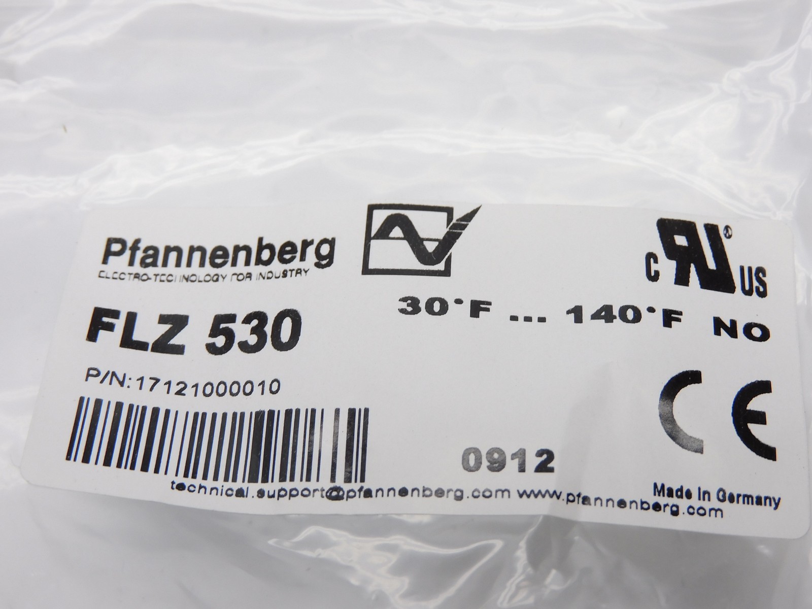 PFANNENBERG FLZ530 17121000010 240VAC 10A 30/140’F NSMP