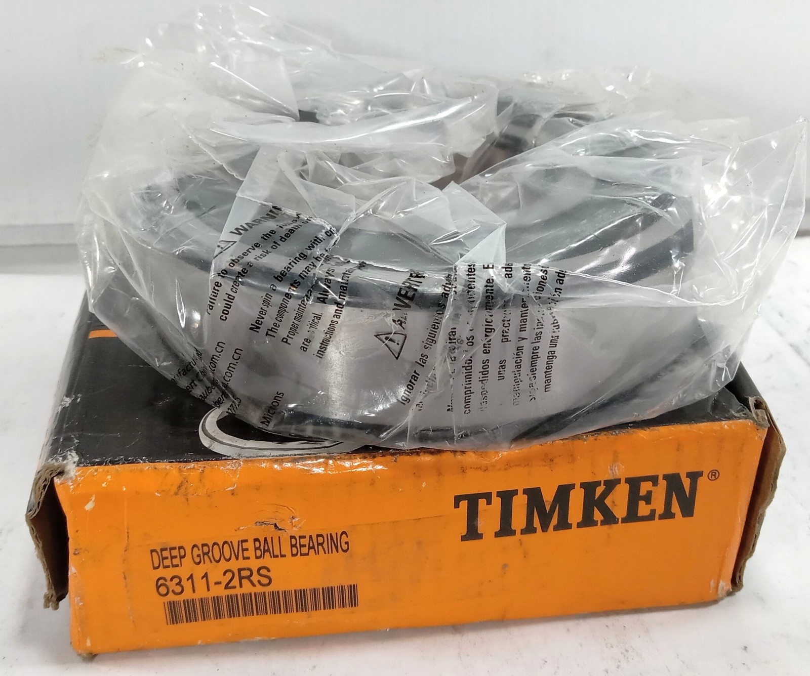 1 NEW TIMKEN 6311-2RS 55X120X29 RADIAL DEEP GROOVE BALL BEARING NIB *MAKE OFFER*