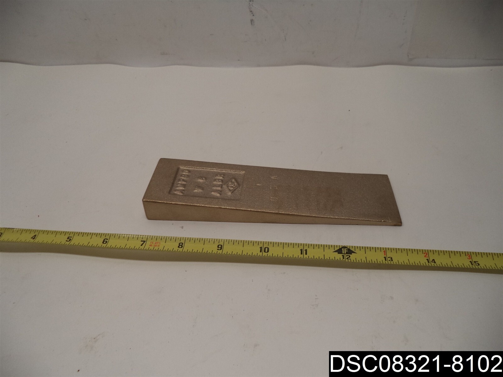 Flange Wedge,Nonsparking,7 x 2 In