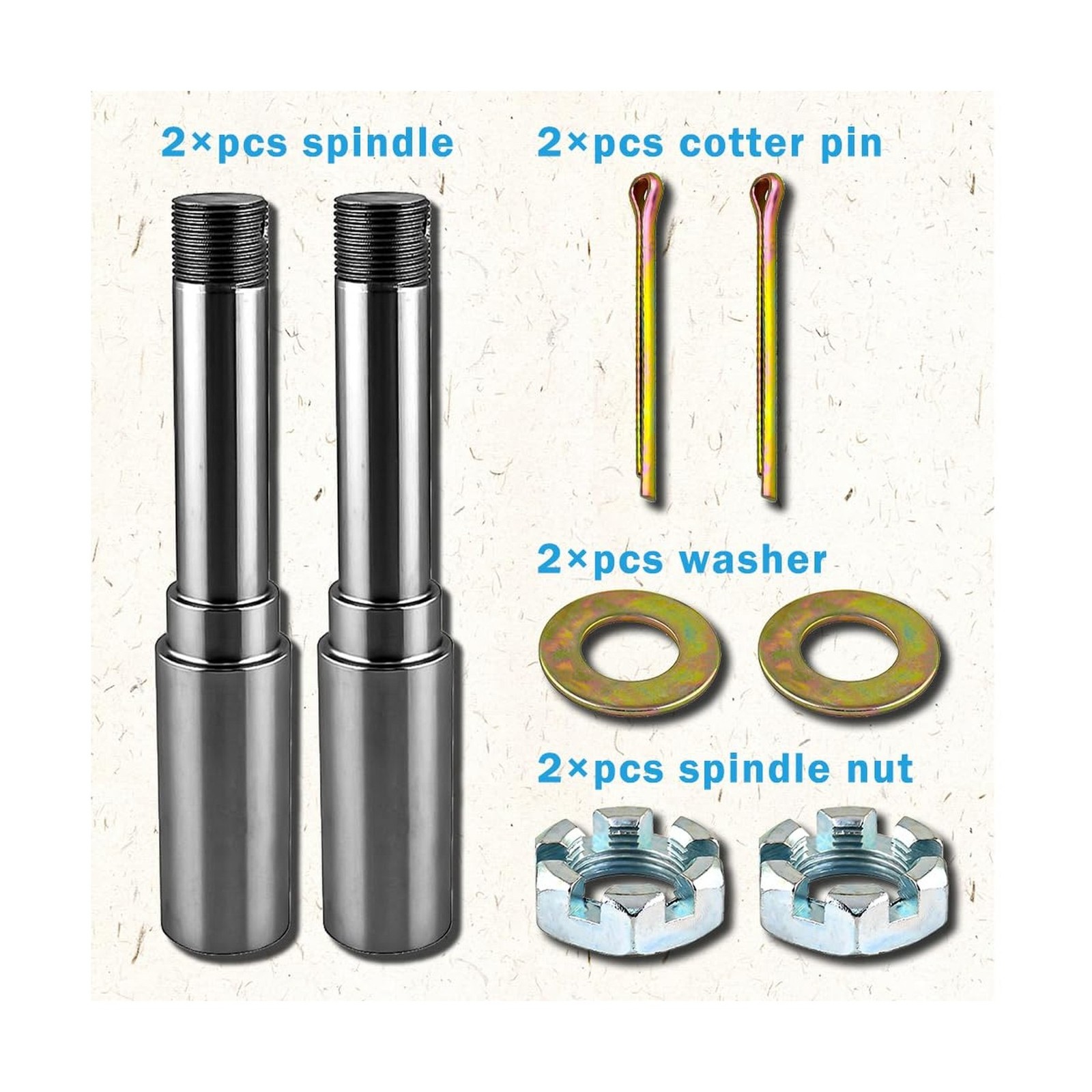 Trailer Idler Hub Kit 2000 lbs with 4 on 4″ Trailer Hub & Round BT8 Spindle,1…