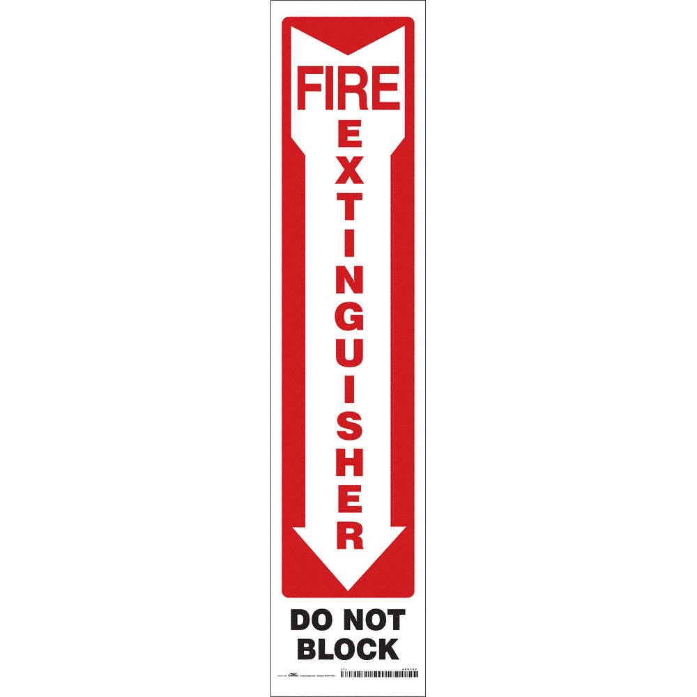 CONDOR 469Y02 Safety Sign,18 in x 4 in,Vinyl 469Y02