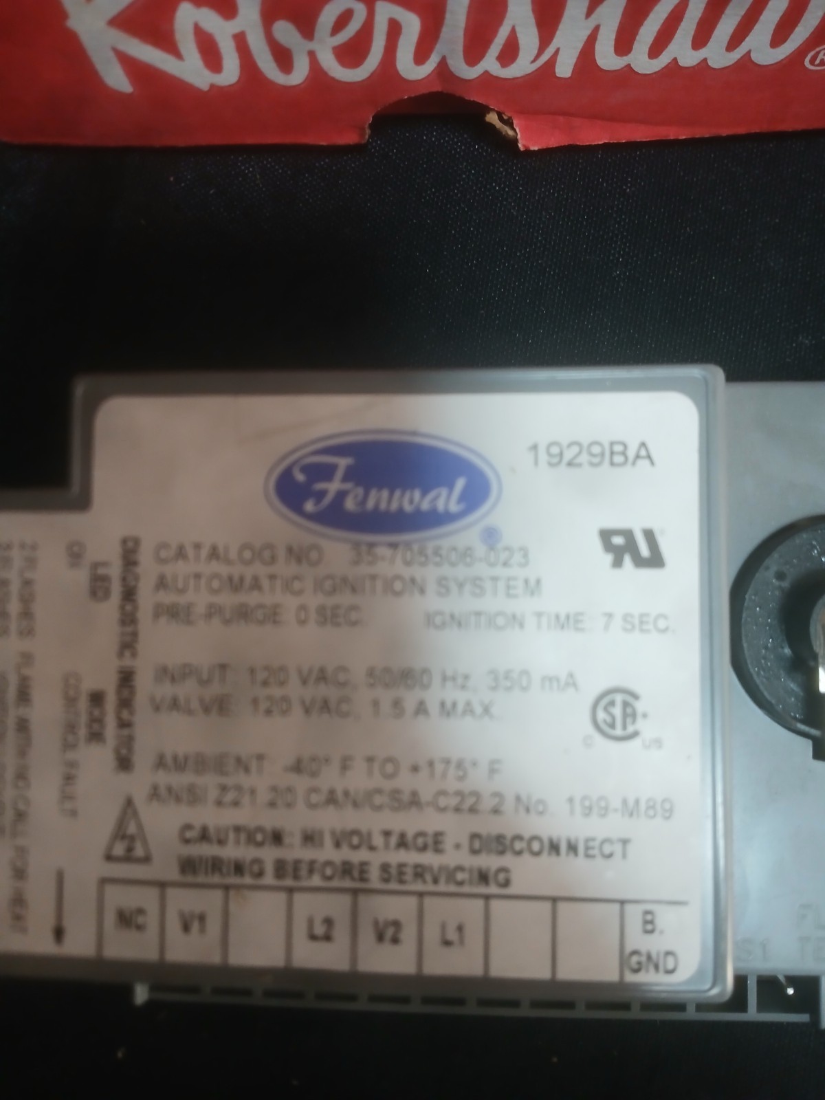 New Fenwal 35-705506-023 Direct Spark Ignition Control 120V