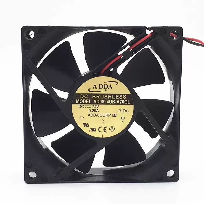 ADDA AD0824UB-A70GL 8025 DC24V 0.29A 2 wire instrument fan converter fan