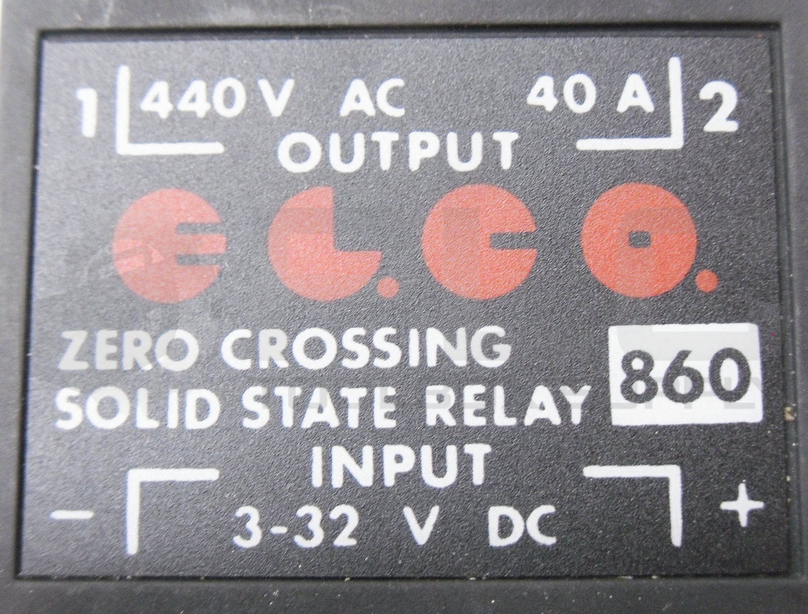 NEW ELCO 860 SOLID STATE RELAY 440VAC 40A 3-32VDC *READ*