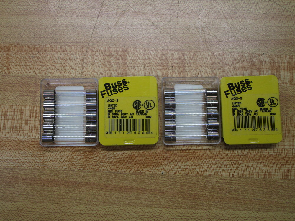 Buss AGC-3 Bussmann Fuse Cross Ref 4XH44 Fine Wire Element (Pack of 10)