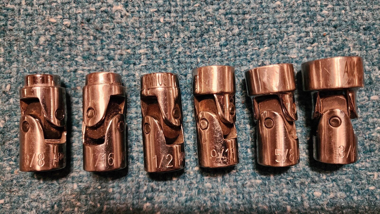 Armstrong 3/8″ Socket Swivels-12 pt: 3/8″, 7/16″, 1/2″, 9/16″, 5/8″, 3/4″ USA!