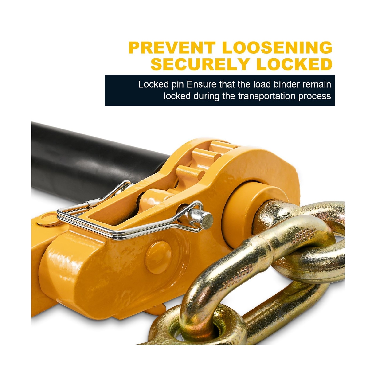 5/16″ – 3/8″ Folding Handle Load Binder, Heavy Duty Ratchet Chain Binder w/Gr…