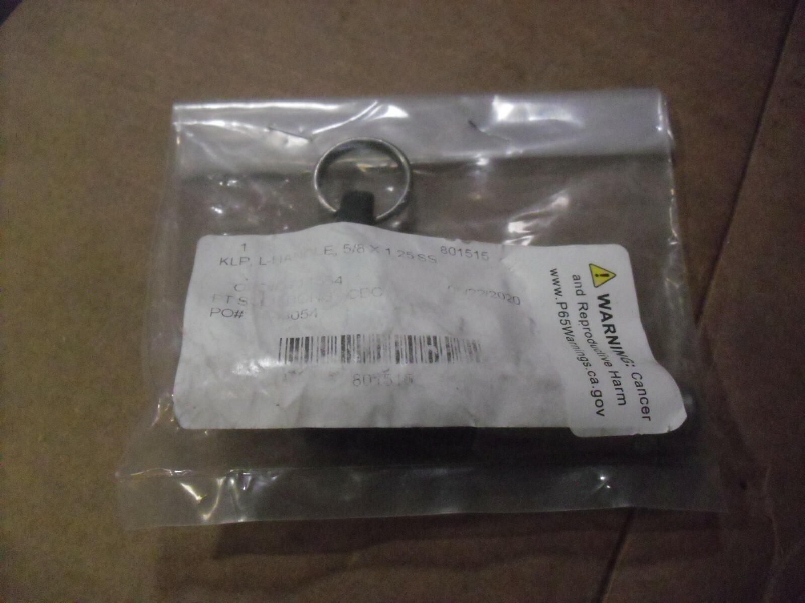 KLP 5/8 x 1.25 SS L-Handle # 8015115