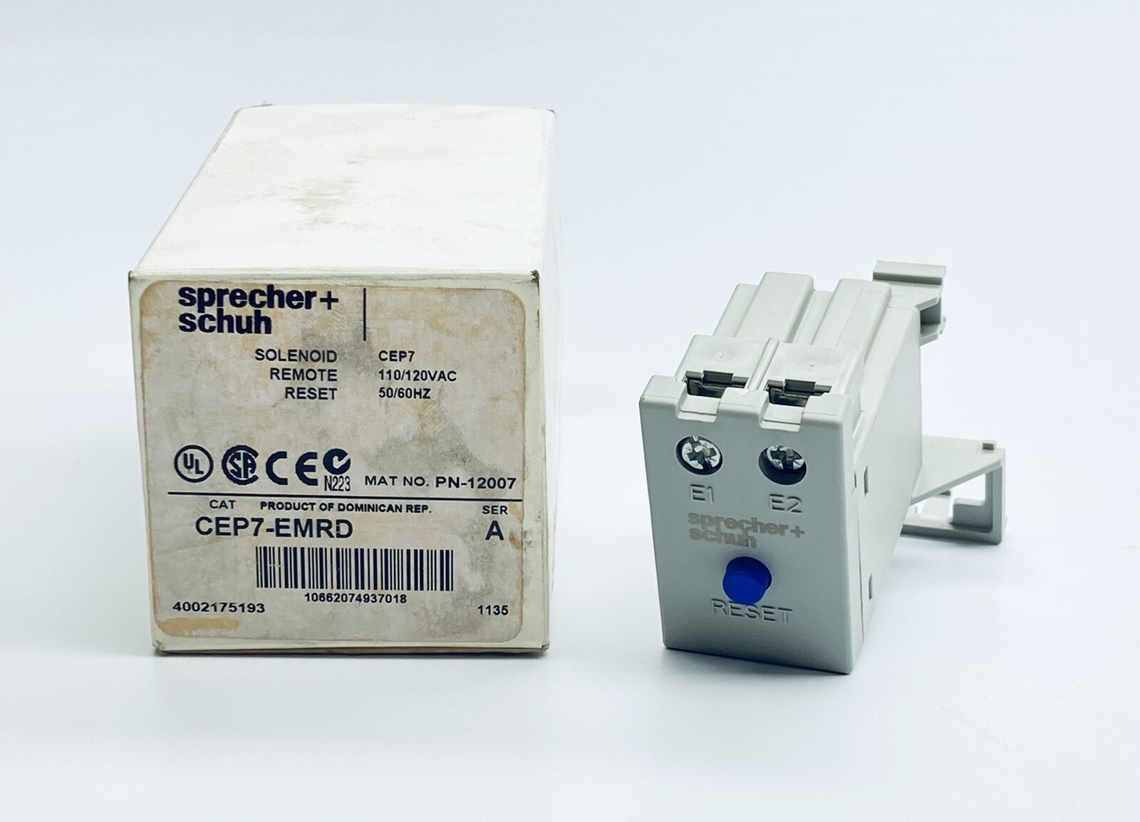 SPRECHER+SCHUH CEP7-EMRD REMOTE RESET SOLENOID 110/120VAC