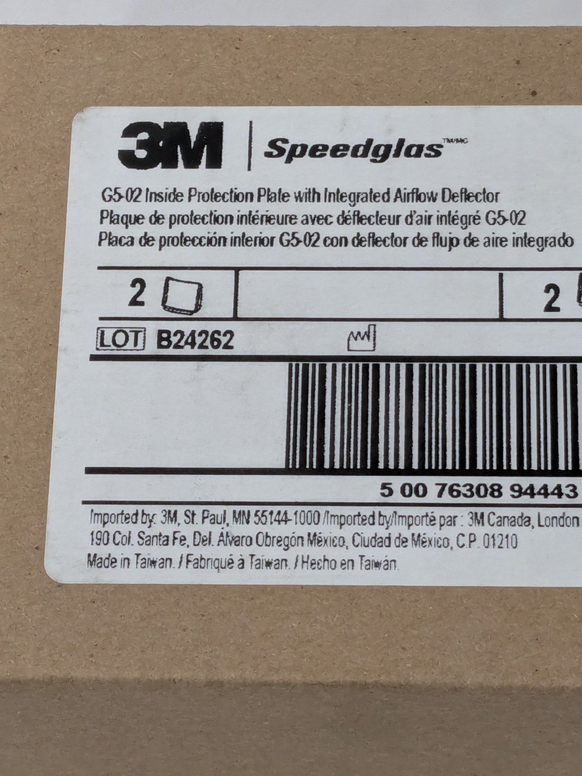 3M F/G5-02/624000 2/PK WELDING PROTECTION PLATE 7100241573